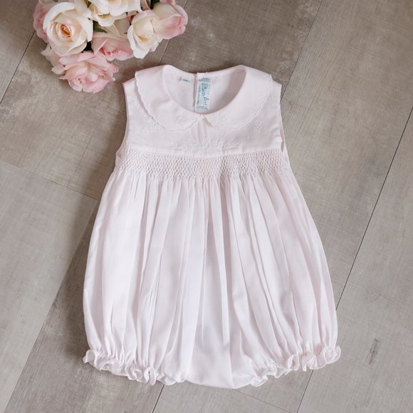 Feltman Brothers RARE Vintage Pink Romper Bubble size 3/6 Months NWT - Picture 1 of 7